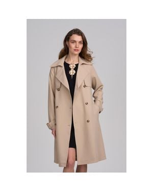 Elle Collection Classic Trench - Brown