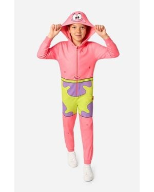 Opposuits Kids' Spongebob Patrick One-Piece Hooded Jumpsuit - Pink