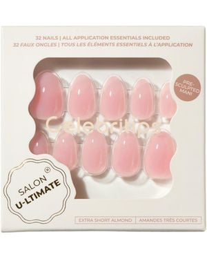 CELEBRITIPS Salon U-Ltimate Extra Short Almond Press-On Nails - Pink