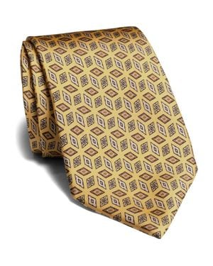 Jack Victor Crampton Geometric Silk Tie - Multicolor