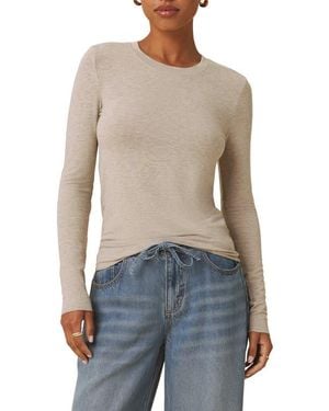 Splendid Bri Long Sleeve Knit Top - Blue