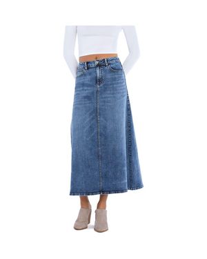 Wash Lab Denim Remi Denim Maxi Skirt - Blue