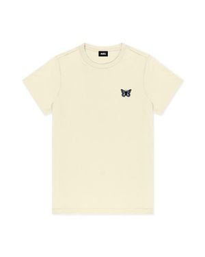 Alix Butterfly Short Sleeve Classic Cotton Tee - Natural