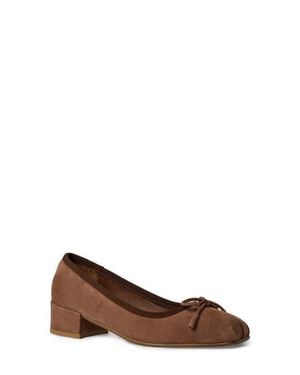 Aquatalia Camalfi Water Resistant Suede Pump - Brown