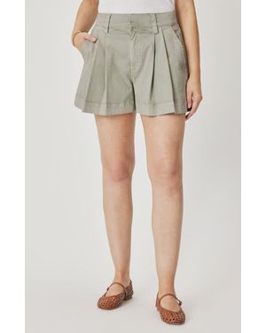 Splendid Natasha Pleated High Waist Shorts - Green