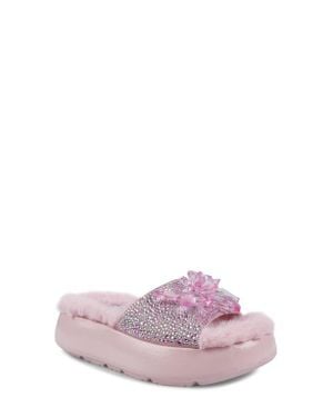 Zigi Ashey Faux Fur Platform Slide Sandal - Pink