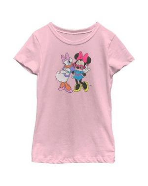 Mickey & Friends Girls' Minnie And Daisy Graphic Tee - Pink