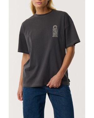 Rip Curl S-Series Oversize Cotton Graphic T-Shirt - Black