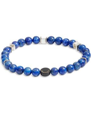 Caputo & Co. Square Beaded Stretch Bracelet - Blue