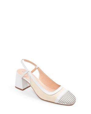 Patricia Green Brooks Perforated Slingback Pump - Pink