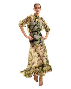 Cynthia Rowley Cornelia Silk Skirt - Metallic