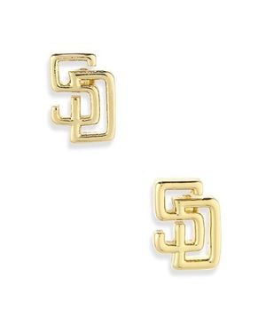 Luv Aj San Diego Padres Logo Stud Earrings - Metallic