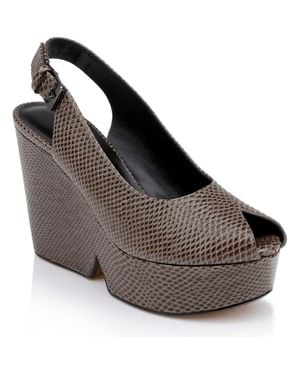 Robert Clergerie Dylan Slingback Platform Pump - Gray