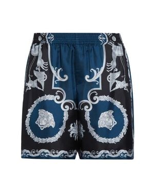 Versace La Coupe Des Dieux Silk Shorts - Blue