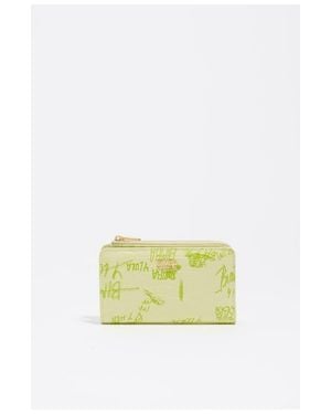 Bimba Y Lola Compact Purse With Logo And Card Holder - Yellow