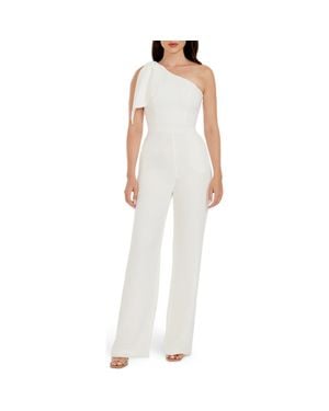 Dress the Population Tiffany One-Shoulder Jumpsuit - White
