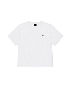 Alix Lil Heart Relaxed Midweight Jersey Tee - White