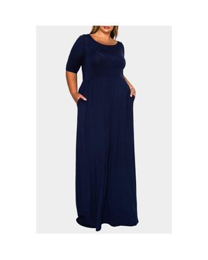L I V D Eva Jersey Maxi Dress - Blue