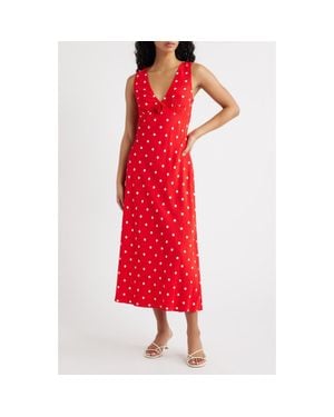 Rails X Giadzy Terena Sleeveless Midi Dress - Red
