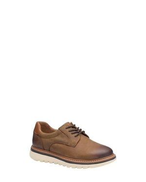 Johnston & Murphy Kids' Braxton Plain Toe Derby - Brown