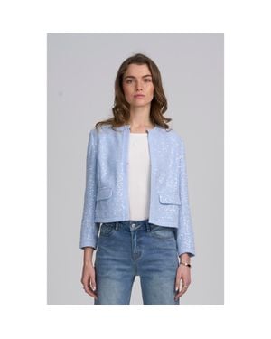 Elle Collection Sequin Jacket - Gray