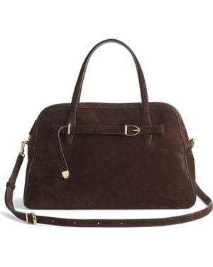 Madewell The Belted Suede Satchel - Brown