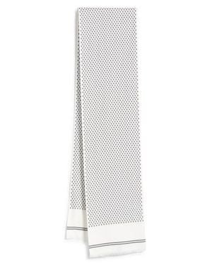 Tom Ford Micro Argyle Silk Twill Tux Scarf - White