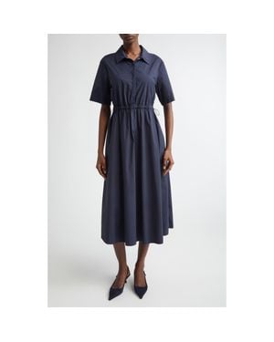Herno Stretch Nylon Midi Shirtdress - Blue