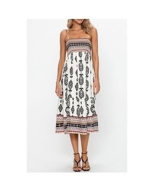 PS By Cupshe Boho Print Sleeveless Midi Dress - White