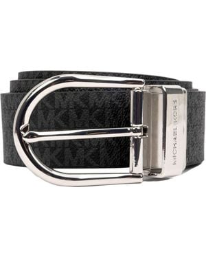 MICHAEL Michael Kors Logo Reversible Belt - Black