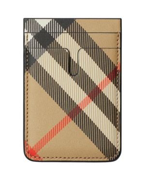 Burberry Check Magnetic Card Case - Multicolor