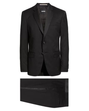 BOSS Huge Slim Fit Wool Tuxedo - Black