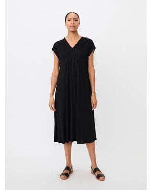 Masai V-Neck Midi Dress - Black