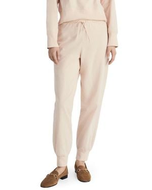 Mango Tapered Cotton Sweatpants - Natural