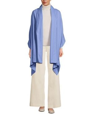 Lands' End Cashtouch Shawl Wrap - Blue