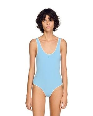 Sandro Knit Bodysuit - Blue