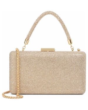 Dune Beaut Top Handle Frame Clutch - Natural