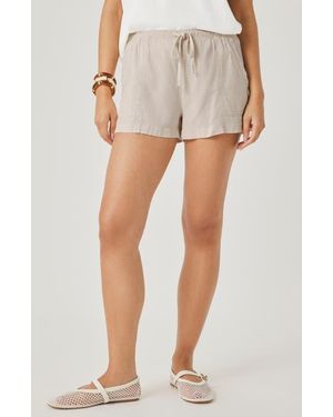 Splendid Rosalie Tie Waist Shorts - White