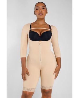 Shapellx Airslim Open Bust Butt-Lifting Bodysuit - White