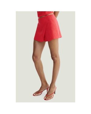 Mango Wrap Miniskirt - Red
