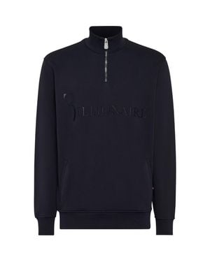 Billionaire Half-Zip Tracksuit Jacket Logo - Blue