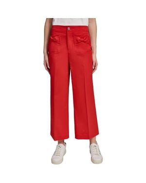 KARL LAGERFELD Bow Pocket Crop Pants - Red