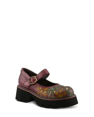 Spring Step Busybee Platform Mary Jane Shoe - Brown
