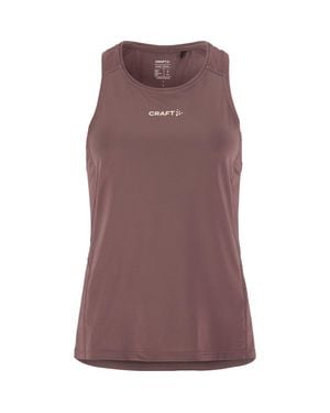 C.r.a.f.t Essence Perforated Jersey Racerback Tank - Brown