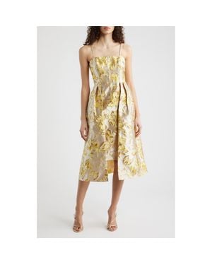 midi dress 7 8 premium import Pineapple Paradise Midi Hawaiian Dress in Black S / Black