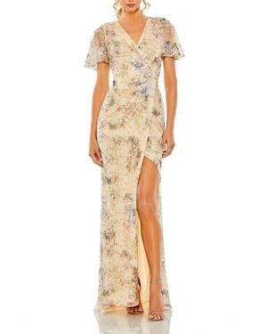 knee length dresses for ladies Butterfly Sleeve Sweetheart Midi Evening Dress – HAREM's Brides main image 1