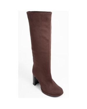 Prologue Shoes Josette Block Heel Knee High Boot - Brown