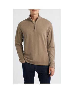 Johnston & Murphy Icon Reversible Quarter Zip - Natural