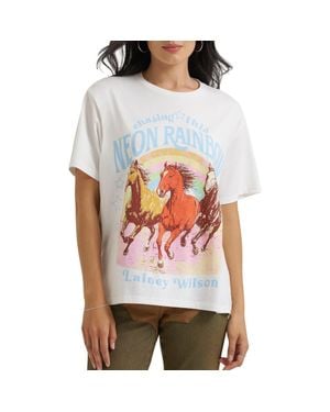Wrangler Lainey Wilson Chasing This Neon Graphic Tee - White