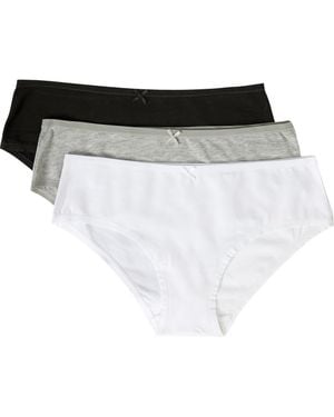 Etam 3-Pack Cotton Jersey Shorties - White
